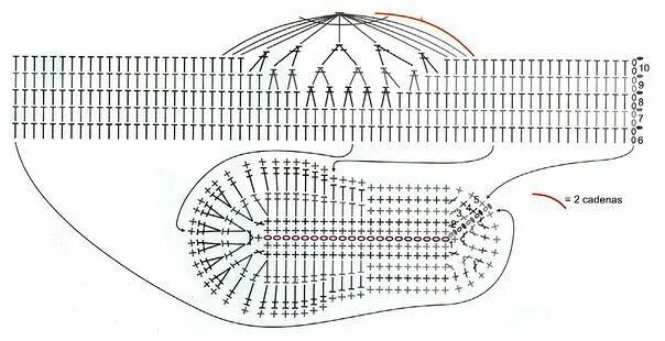 Подошва связанная крючком схема и описание Pin auf croche