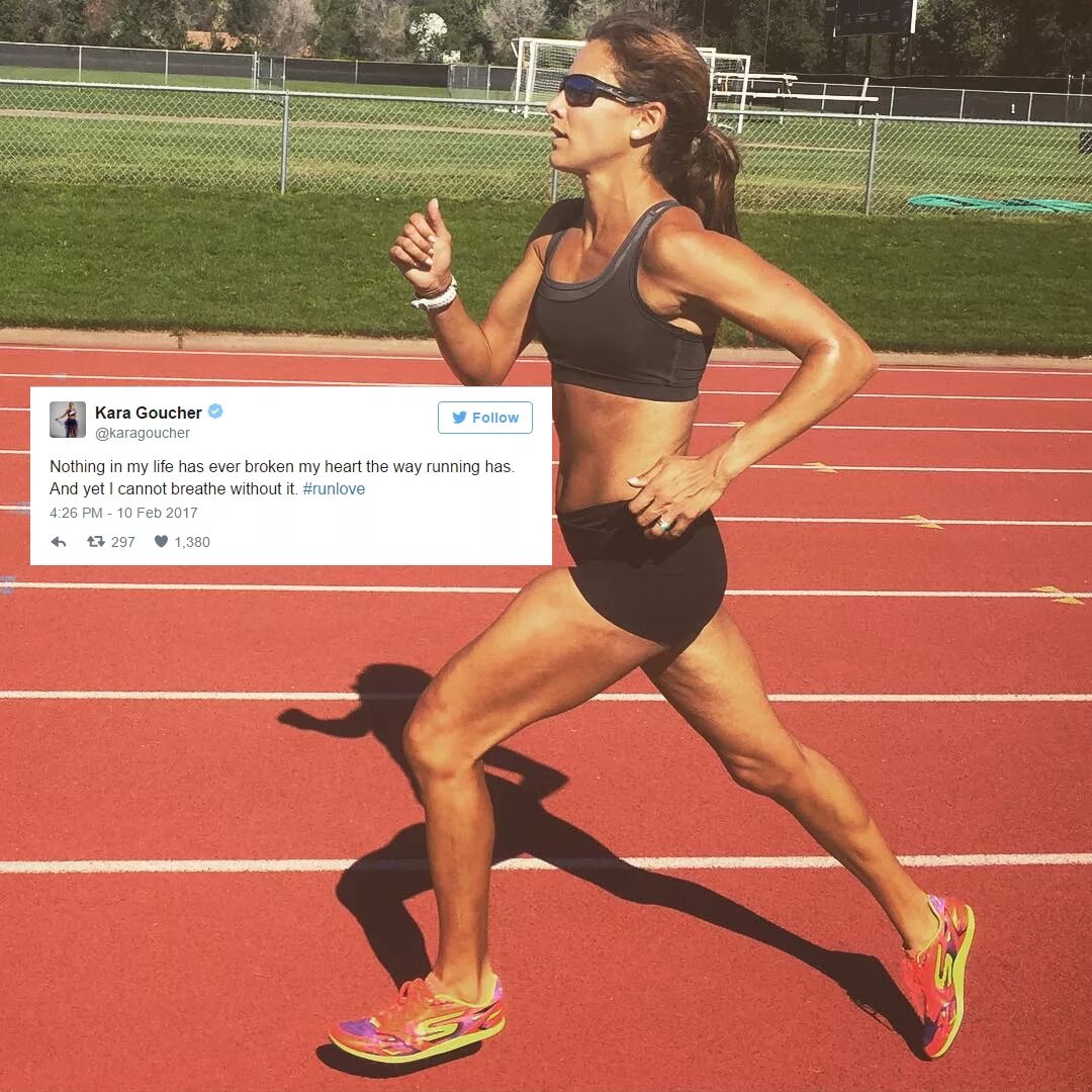 Подпись к фото спорт Kara Goucher perfectly sums up relationship with running in 2 sentences - Canadi