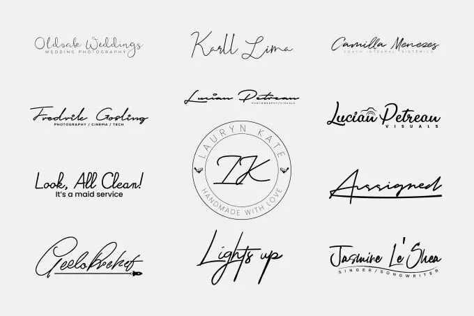 Подпись под фото оформление design elegent handwritten or signature logo Signature logo design, Logo design,