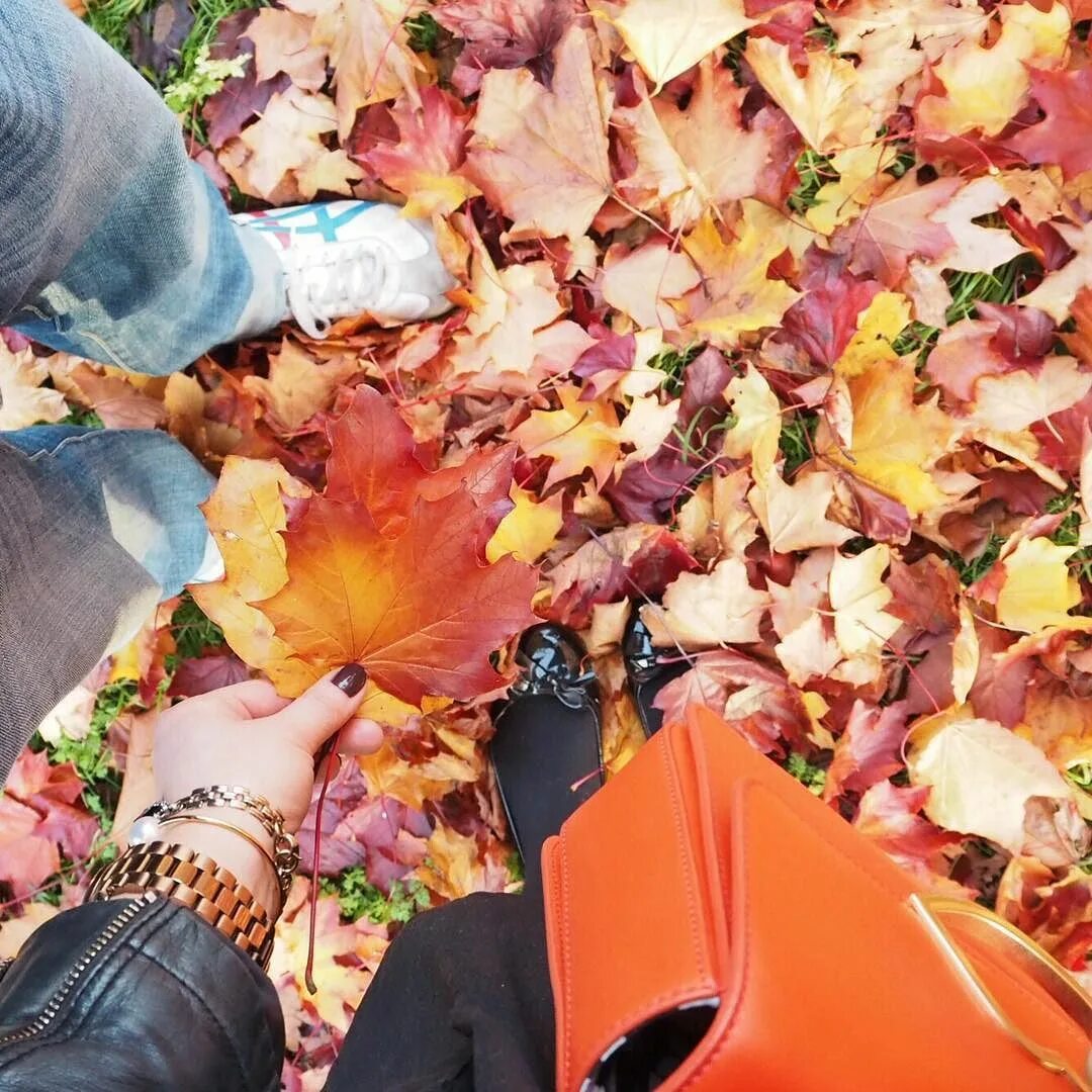 Подпись под фото осень A Girl, A Style (Briony) on Instagram: "Crunching through the autumn leaves, han