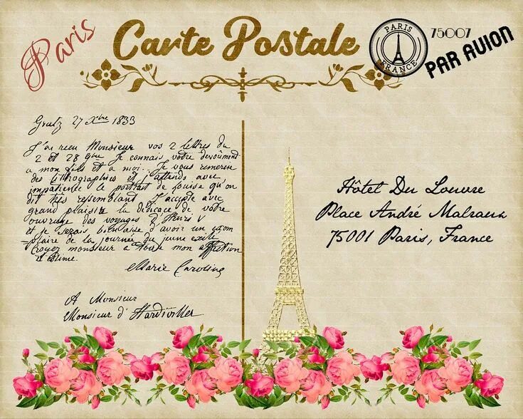 Подписанные открытки фото Log in Vintage postcard, Floral invitations template, Postcards online