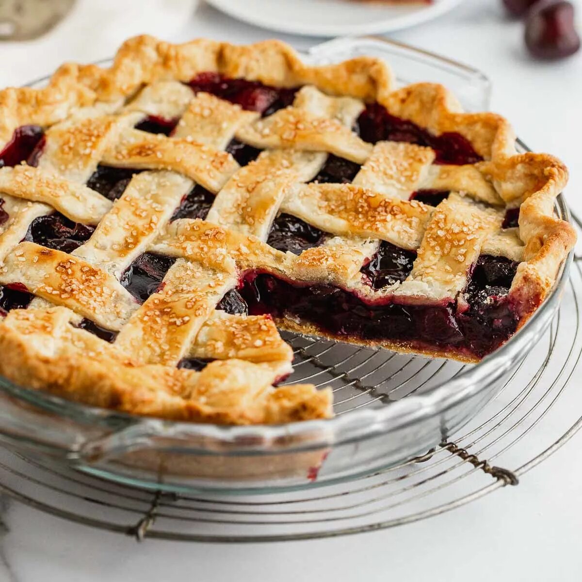 Подписать фото пирога Homemade Cherry Pie Recipe - Live Well Bake Often