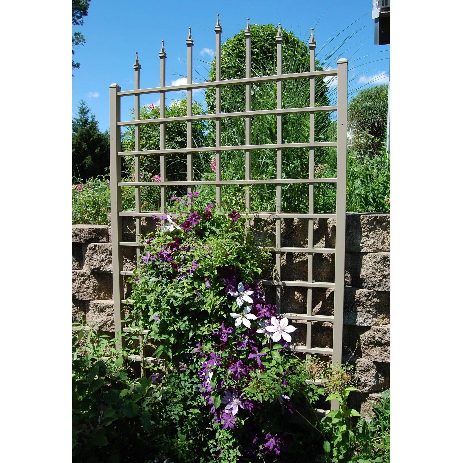 Подпорка для клематиса своими руками фото Tall Trellis Wall trellis, Vinyl lattice panels, Arch trellis