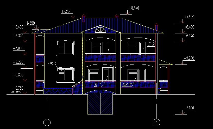 Подработка чертежи в автокаде на дому Курсовой проект - Коттедж 1 - проект в AutoCAD (Автокад) скачать бесплатно