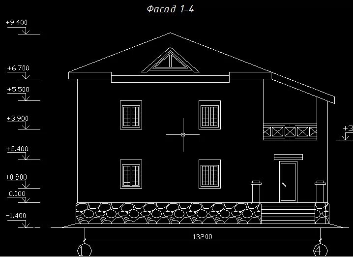 Подработка чертежи в автокаде на дому Двухэтажный коттедж - проект в AutoCAD (Автокад) скачать бесплатно