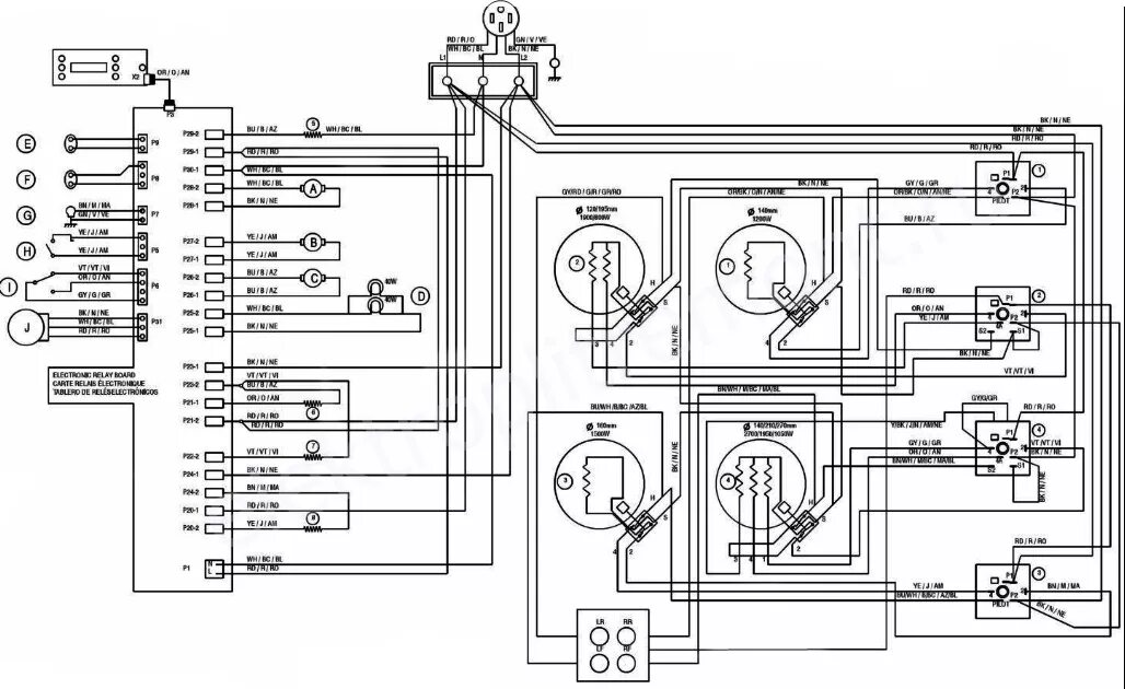 Подробная электрическая схема Схема электроплиты - наглядный пример и общее описание