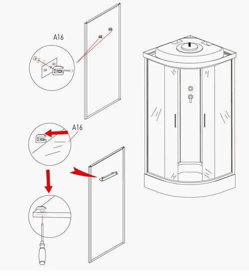 Подробная инструкция по сборке кабины тритон Сборка душевой кабины oda 8401 инструкция - Все инструкции и руководства по прим