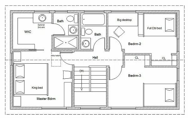 Подробная схема дома upstairs cottage plan House floor plans, Tiny house floor plans, Home design flo