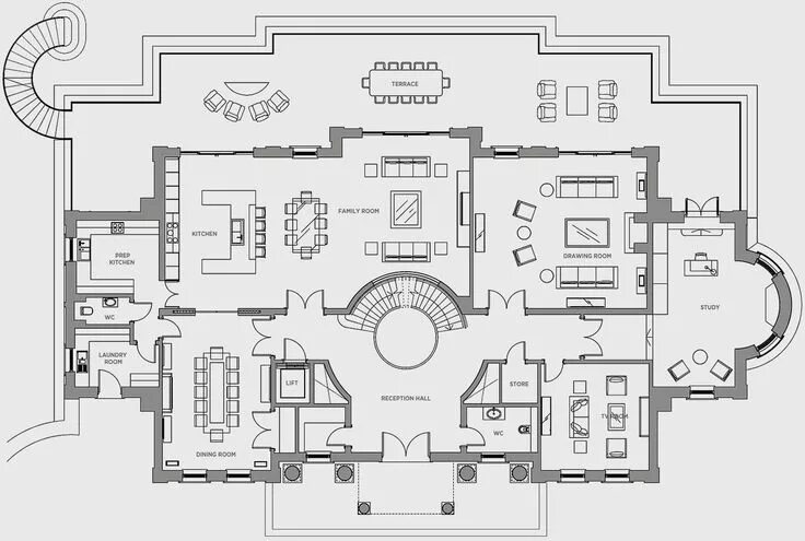 Подробная схема дома Heritage Developments Silverwood House Floorplans Ground Mansion floor plan, Hou