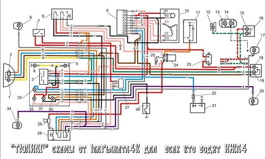 Подробная схема проводки иж электросхема мотоцикла иж планета 4 - Поиск в Google Электропроводка, Планеты, С