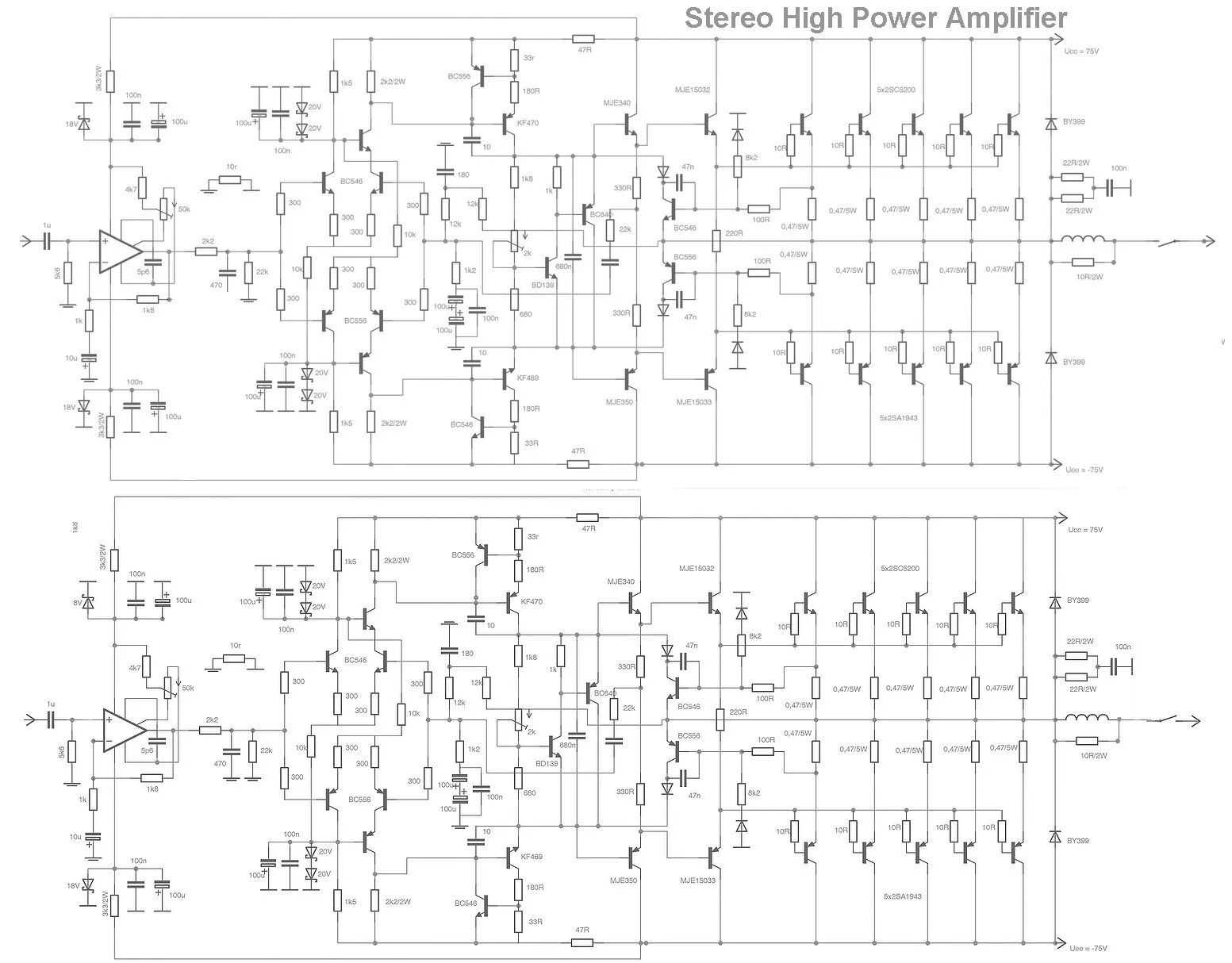 Подробная схема усилителя Pin by Muhammad Handoko on power lapangan in 2024 Audio amplifier, Electronics c