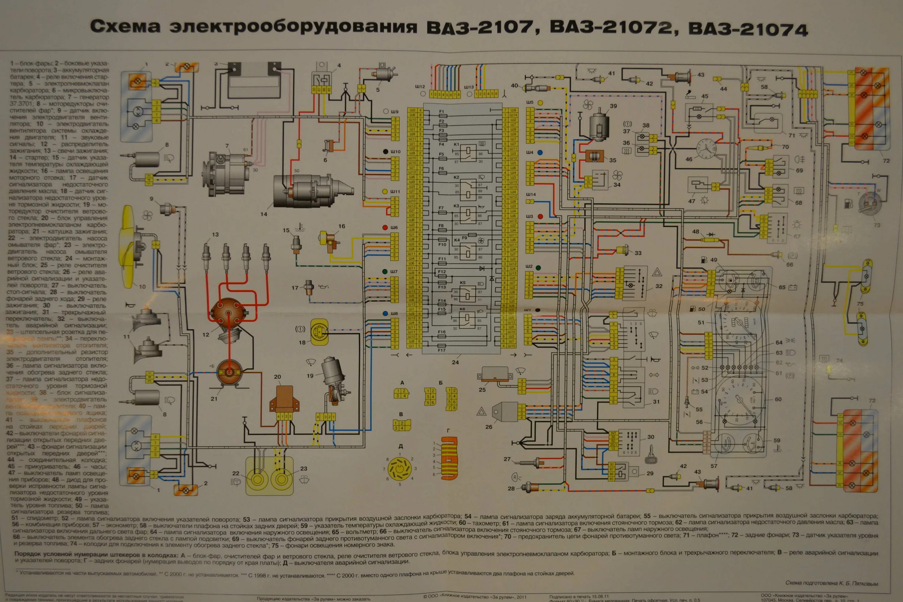 Подробная схема ваз 2107 Цвета проводов 2107: найдено 88 изображений