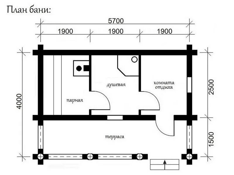 Подробные чертежи бани Баня из бруса, бревна, каркас, кирпич