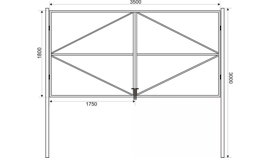 Подробные чертежи ворот Как сделать ворота из профильной трубы -Статьи