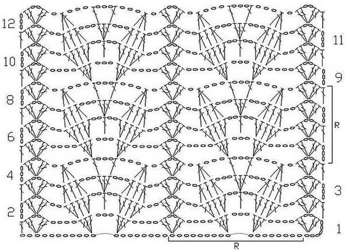 Подробные схемы вязания крючком узоры Фотография Вязаные крючком листья, Вязаные крючком узоры листьев, Схемы вязания