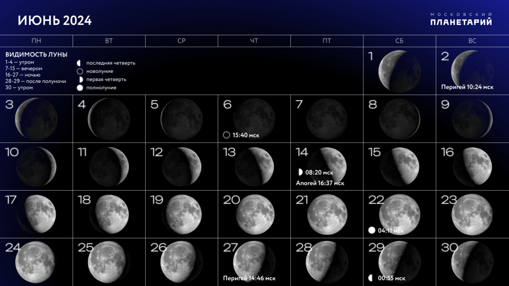 Подробный лунный календарь 2024 Полнолуние в июне 2024 года: точная дата и что принесет "клубничная Луна" ЯСНО Д