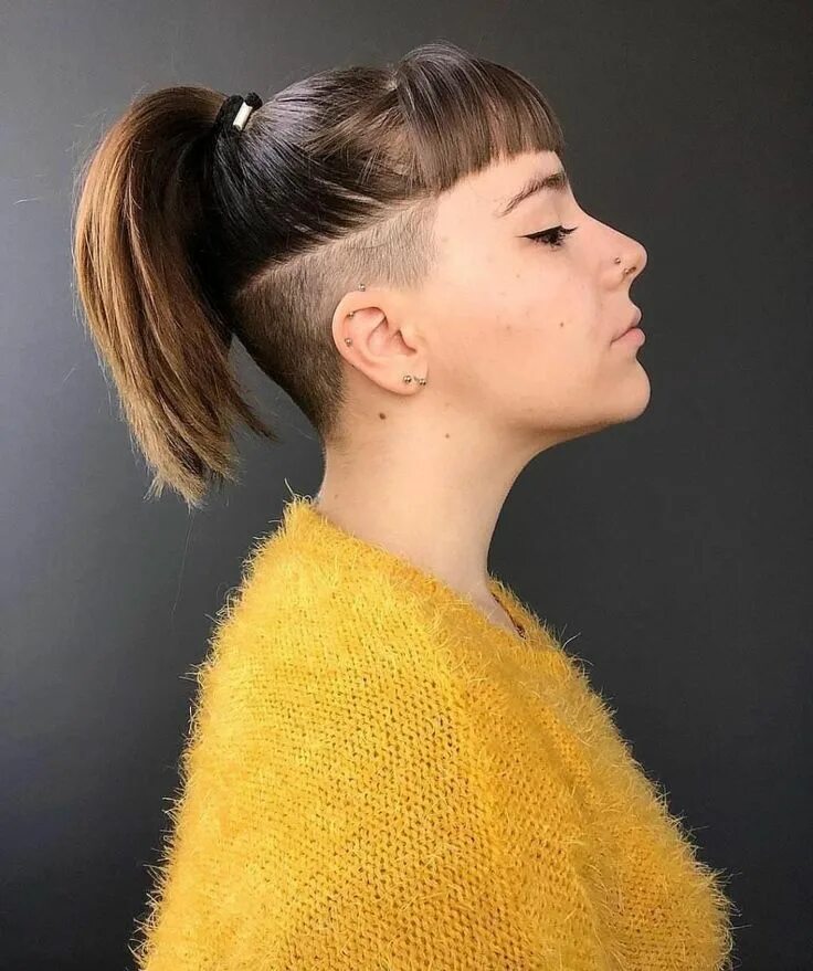 Подростковая прическа женская #hairdare #undercut #highundercut #360undercut #longhair #beautiful Undercut lon