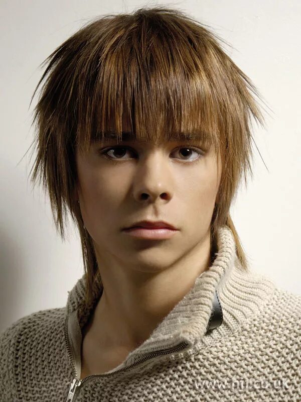 Подростковая стрижка с челкой 2007 men straight hairstyle