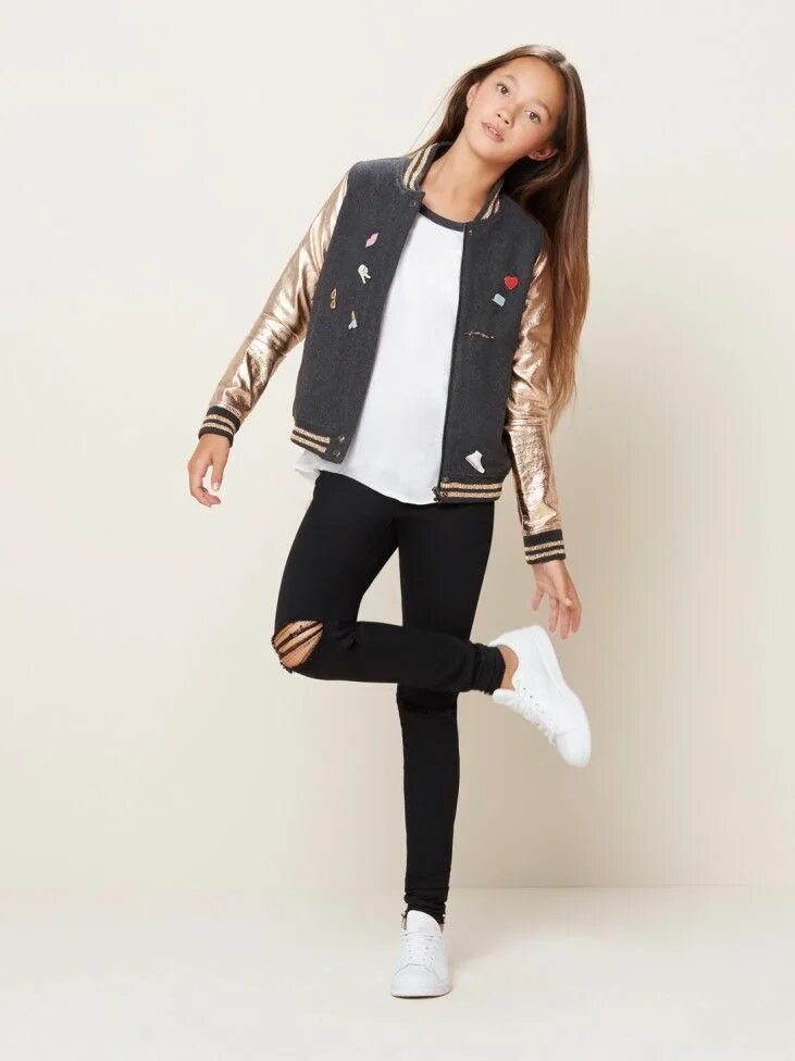 Подростковая женская мода Rose Gold Varsity Bomber Jacket Girls fashion tween, Tween fashion, Tween outfit