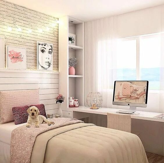 Подростковые комнаты для девочек дизайн интерьера Pin on Pokój dziecięcy Small bedroom, Small room bedroom, Girl bedroom designs