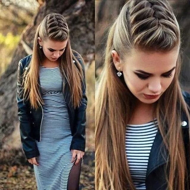 Подростковые прически для девочек в школу Frisur Herbst Haare pflechten Long hair styles, Easy hairstyles for long hair, P