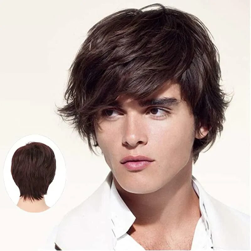Подростковые прически средние волосы Amazon.com: Mens Wigs Human Hair