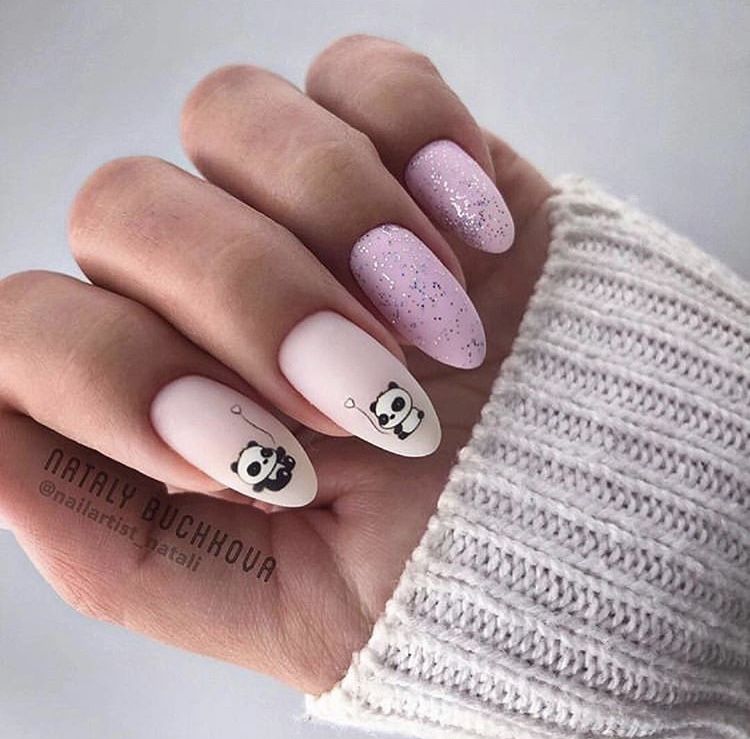 Подростковый дизайн ногтей Pin on Paznokcie Oval nails designs, Matte nails design, Matte acrylic nails