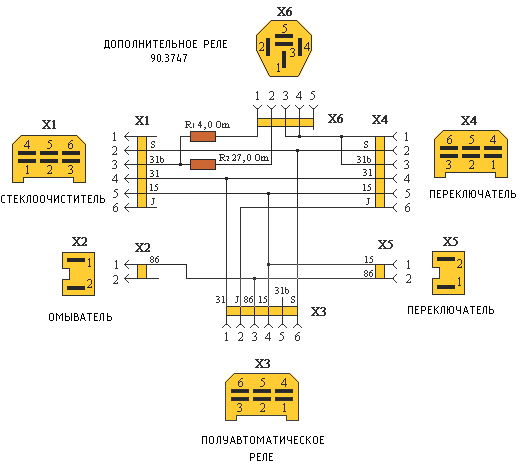 Подрулевой переключатель ваз распиновка Москвич 2141 схема дворников - КарЛайн.ру