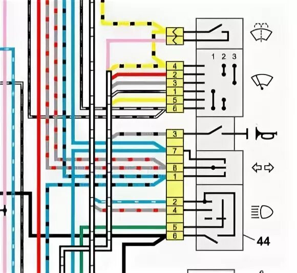 Подрулевой переключатель ваз схема Ответы Mail.ru: Не могу найти провод для подключения поворотников к сигнализации