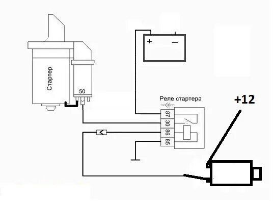 Подсоединение кнопки стартера через реле схема подключения Кнопка на стартер - Lada 21120, 1,5 л, 2002 года поломка DRIVE2