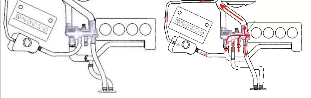 Подсоединение патрубков печки ваз 2114 схема подключения № 7 Термостат (6 отверстий) по Альтернативной схеме. "Хочу тепла!" - Lada 2115, 