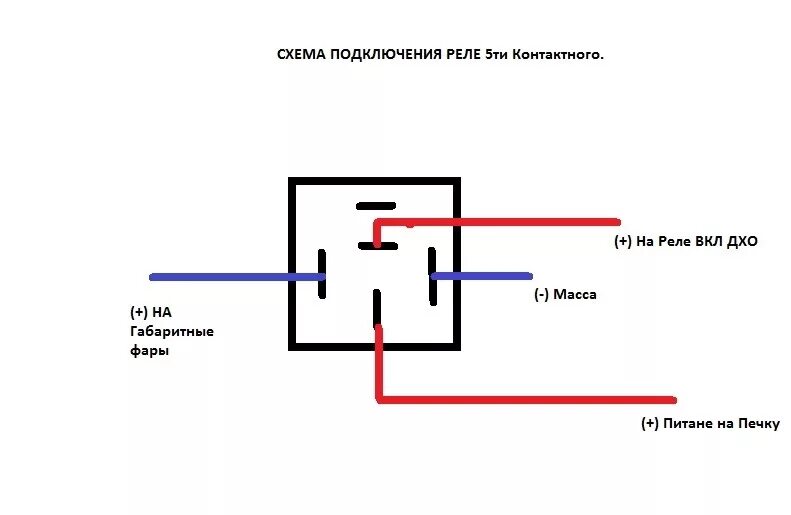 Подсоединение реле 4 контактное схема подключения 14. ДХО. Часть 1. Сборка схемы. - Lada 21074, 1,6 л, 2008 года тюнинг DRIVE2