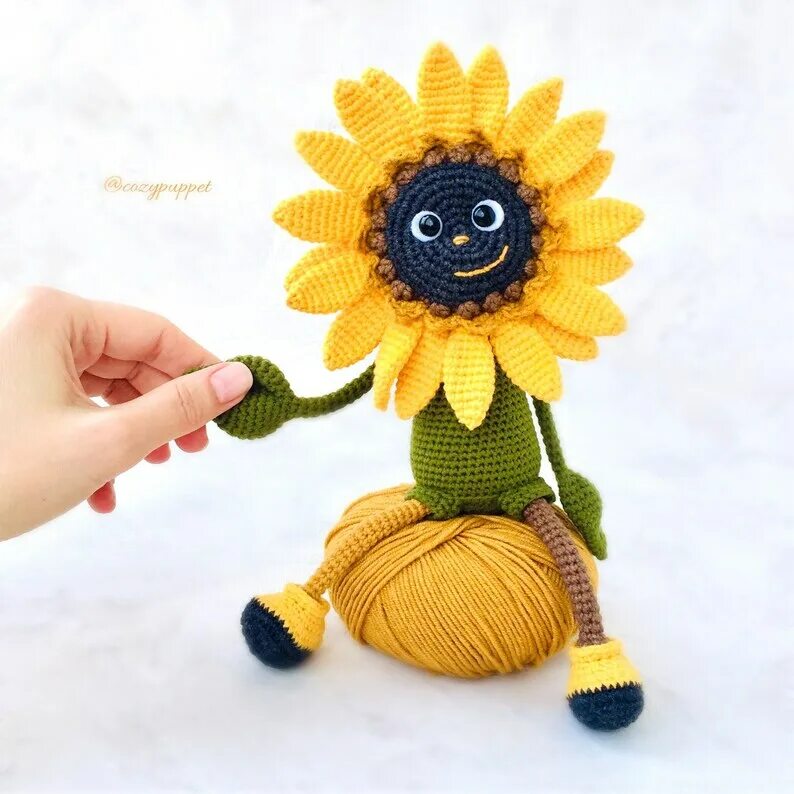 Подсолнух амигуруми крючком схема CROCHET SUNFLOWER PATTERN Amigurumi pdf tutorial Plant Etsy