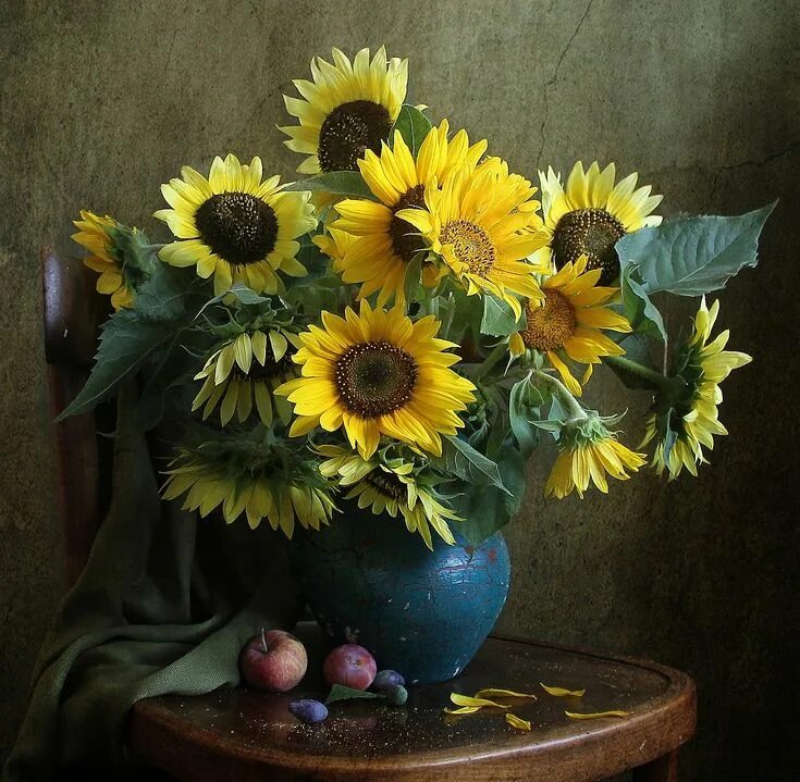 Подсолнухи в вазе фото Где солнца свет. Фотограф Гордиенко Анатолий Sunflower painting, Flower painting