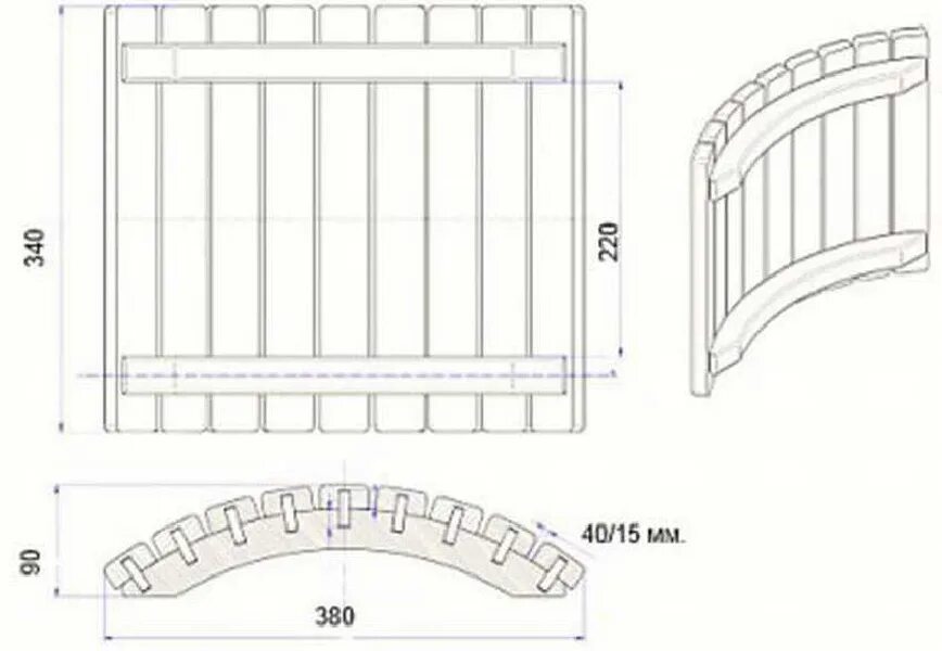 Подспинник для бани чертеж Подголовник в баню своими руками: чертежи, размеры, как сделать