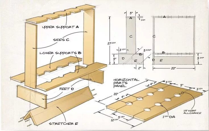 Подставка для чертежей своими руками Projects and Plans Fishing rod stand, Fishing rod storage, Fishing rod