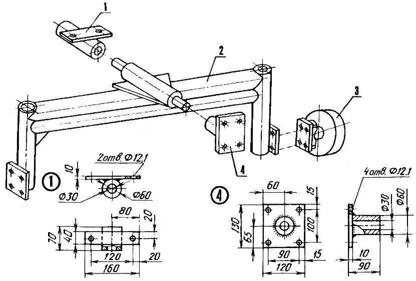 Подставка для мотоблока своими руками чертежи FARM HORSE MODEL CONSTRUCTION
