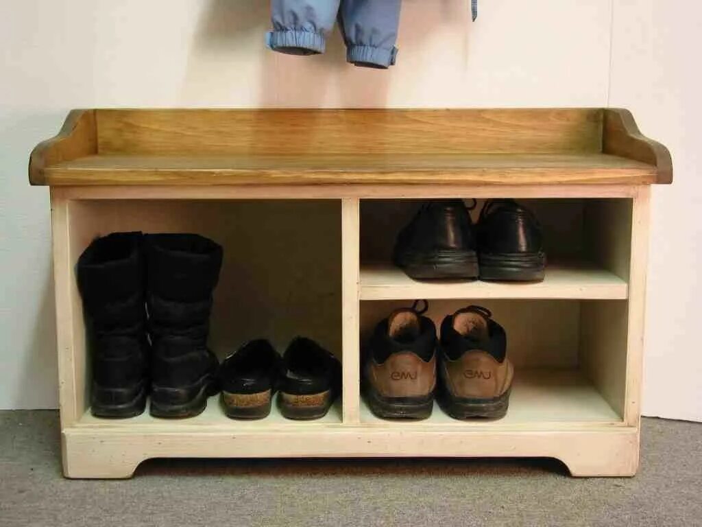 Подставка для обуви своими руками фото Entryway Storage Bench Plans Wood shoe storage, Shoe storage bench entryway, Ent