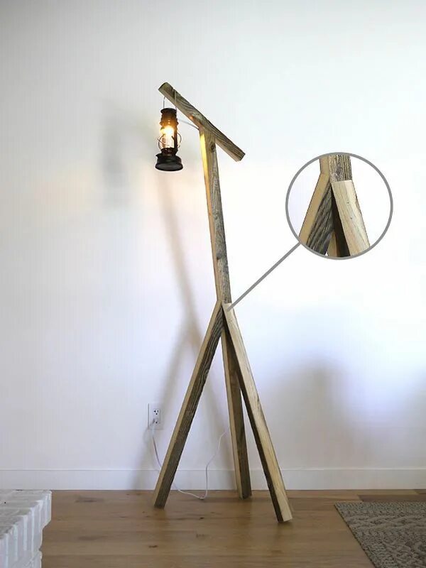 Подставка для светильника своими руками DIY Floor Lamps - 15 Simple Ideas That Will Brighten Your Home Rustic flooring, 