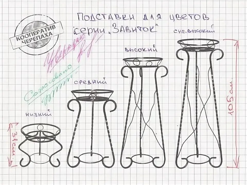 Подставка для цветом своими руками чертежи Подставки для цветов серии "Завитки" - YouTube