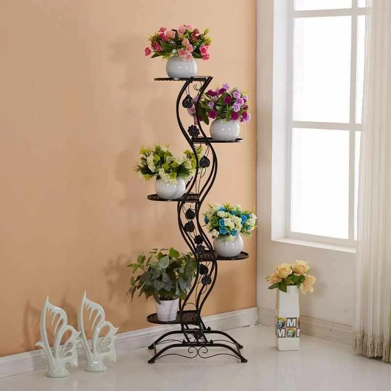 Подставка для цветов фото Louis Fashion Plant Shelves Balcony Flower Rack Multi storey Living Room Office 