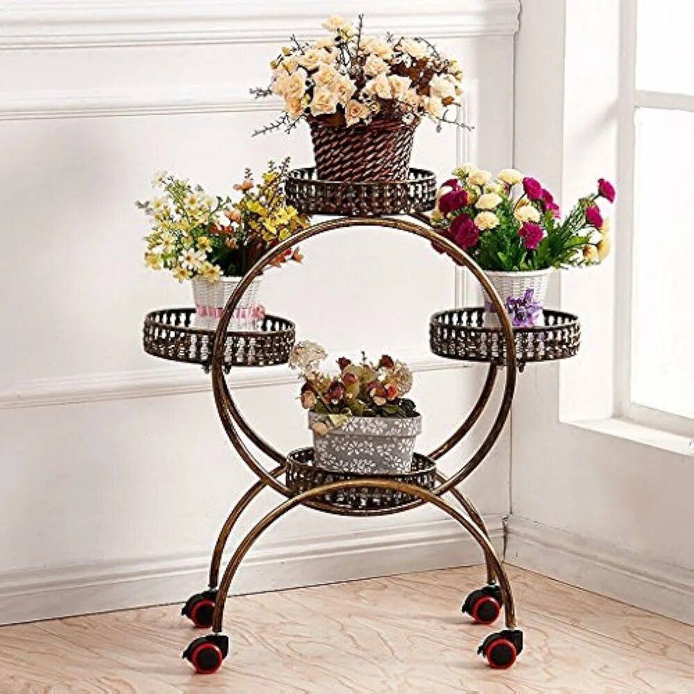 Подставка для цветов фото Купить подставки для цветов на колесиках LITINGMEI Flower racks Beweglicher Push