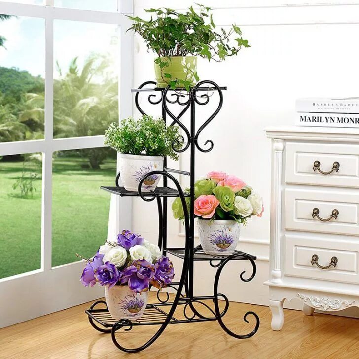 Подставка для цветов в интерьере кованые подставки для цветов Indoor flowers, Metal flower pots, Garden home offi