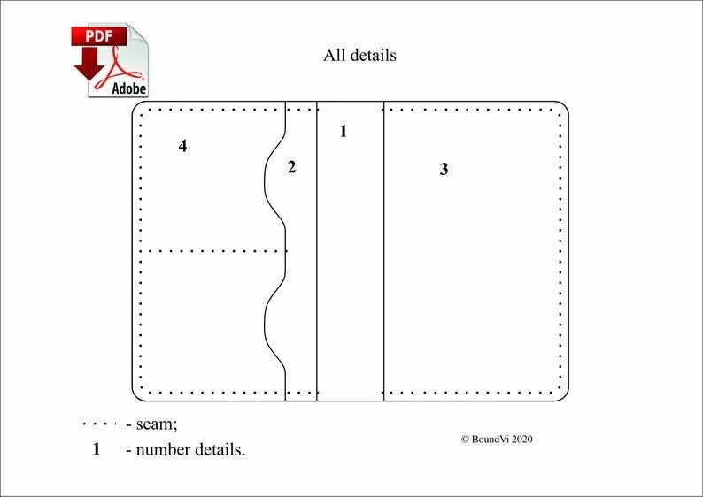 Подставка для телефона из кожи выкройка Document Holder Pattern / PDF Wallet Leather / Card Holder Pattern / Leather Pat