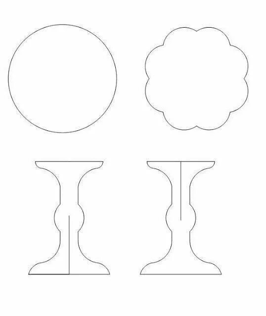 Подставка из фанеры своими руками чертежи Pin on pára-porta e prendedores cortinas Paper cupcake stand, Diy cupcake stand,