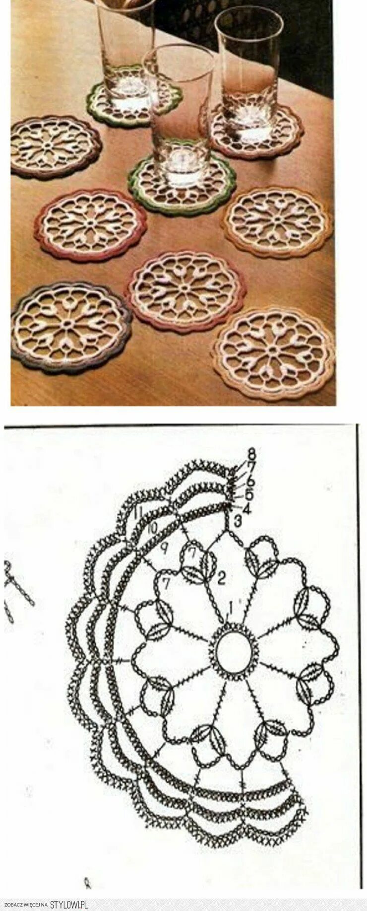 Подставка под горячее вязание крючком схемы małe serwetki - rzadki wzór Crochet doily diagram, Crochet coaster pattern, Gran