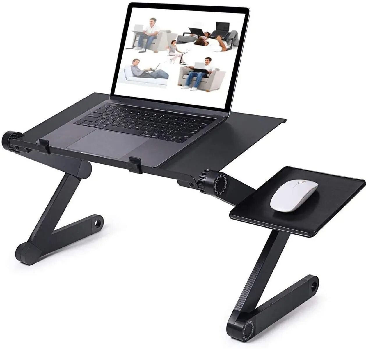 Подставки для ноутбука фото Adjustable Aluminum Laptop Desk Stand Portable Ergonomic Computer Desk TV Bed La