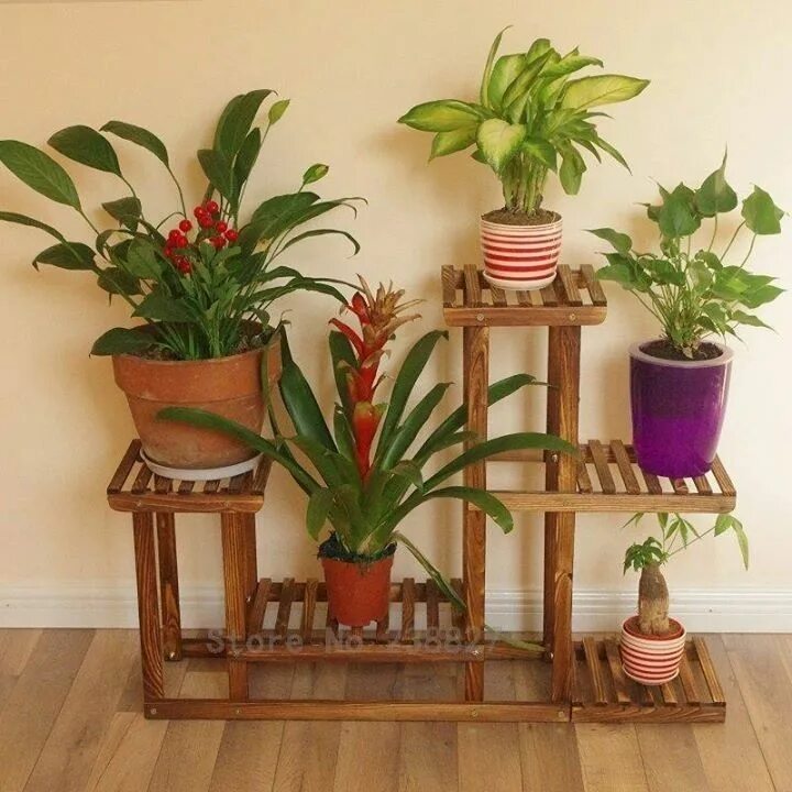 Подставки для цветов своими руками фото Сделай сам! Plant stand indoor, Indoor plant shelves, Plant shelves