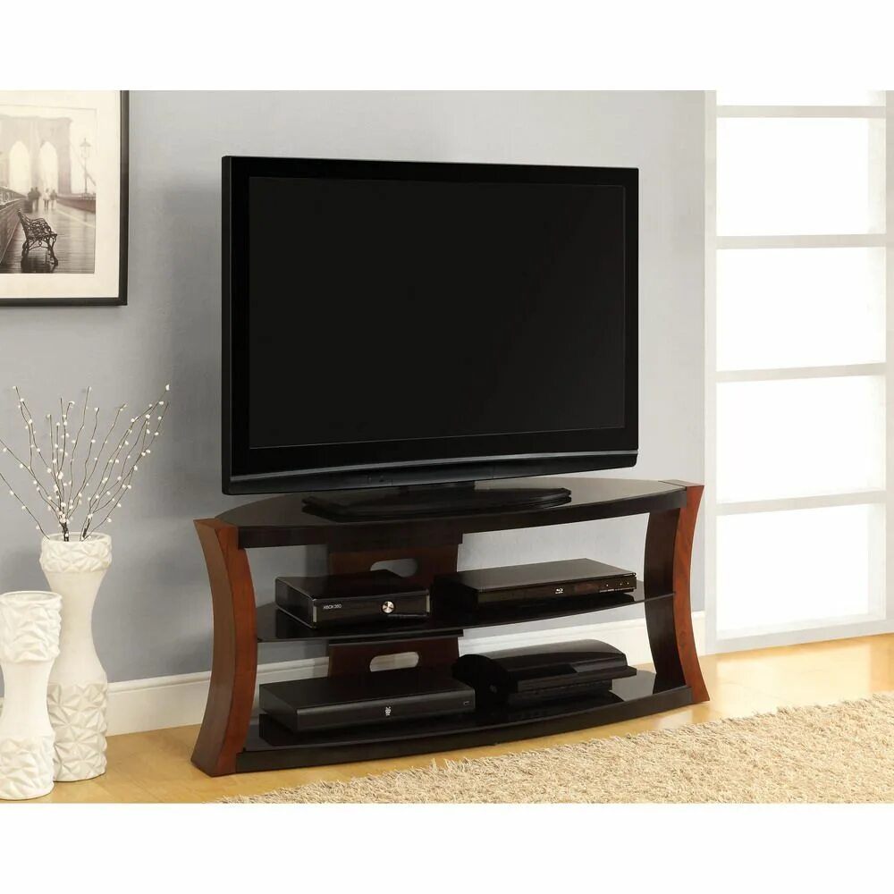 Подставки для телевизоров фото Our Best Living Room Furniture Deals Glass tv stand, Furniture, Tv stand shelves