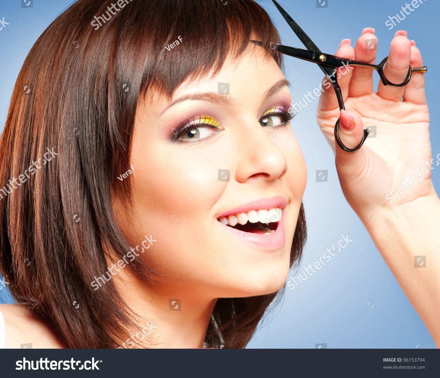 Подстричь косую челку фото 2,408 Cut Bang Hair Images, Stock Photos & Vectors Shutterstock